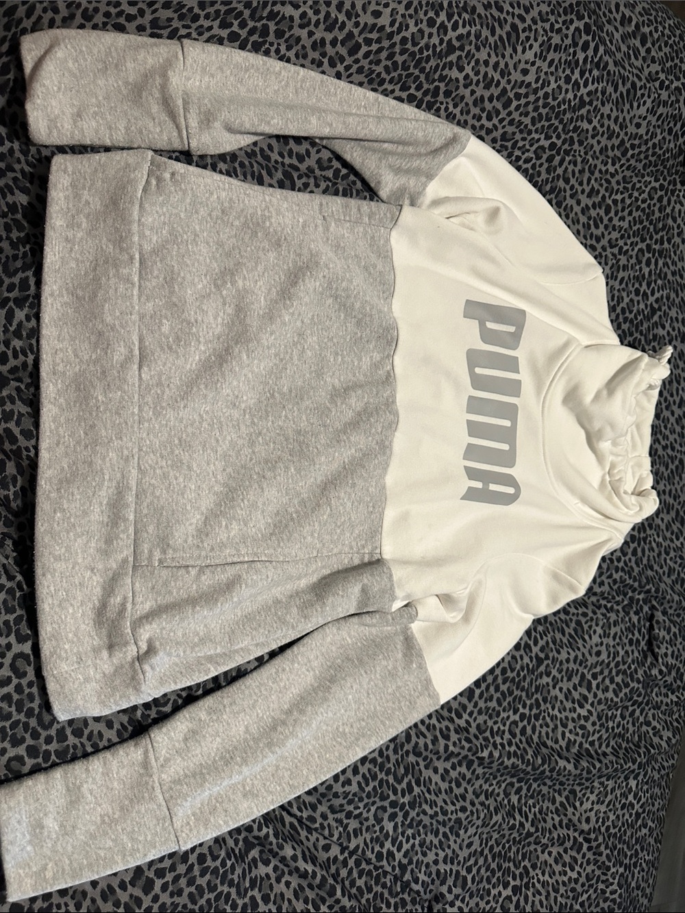 Women’s Puma White & Light Gray Colorblock Pullover